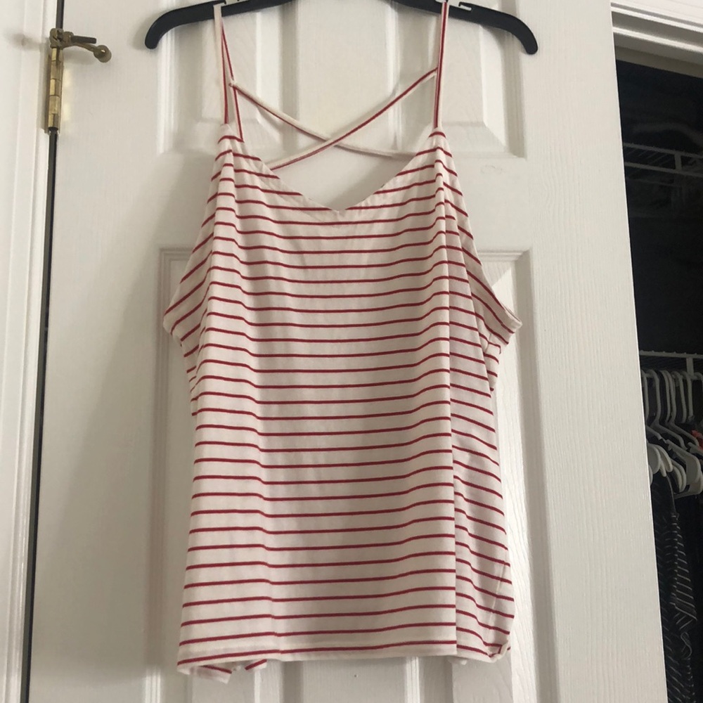 White and red tank top